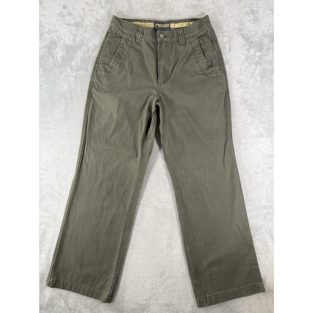 Mountain Khakis Pants Mens 30x30 Green Canvas Hiking Outdoor